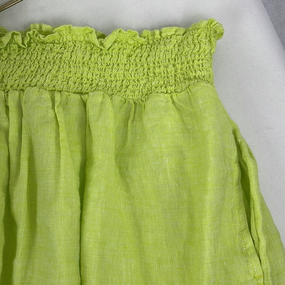 Cynthia Rowley Lime Green Linen Skirt - Picture 2 of 5